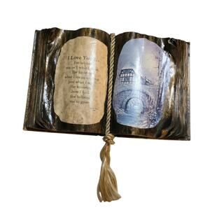 "I Love You" Book Shape Shelf Tabletop Home Decor Sign